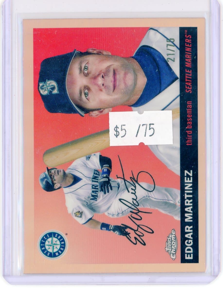 2025 Topps Chrome Platinum Edgar Martinez Topps 1952 Mini Chrome Refractor #/75 — front