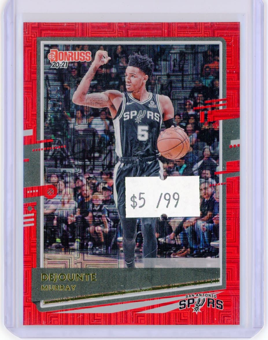 2020-21 Panini Donruss Dejounte Murray Red Mosaic Red Mosaic #/99 — front