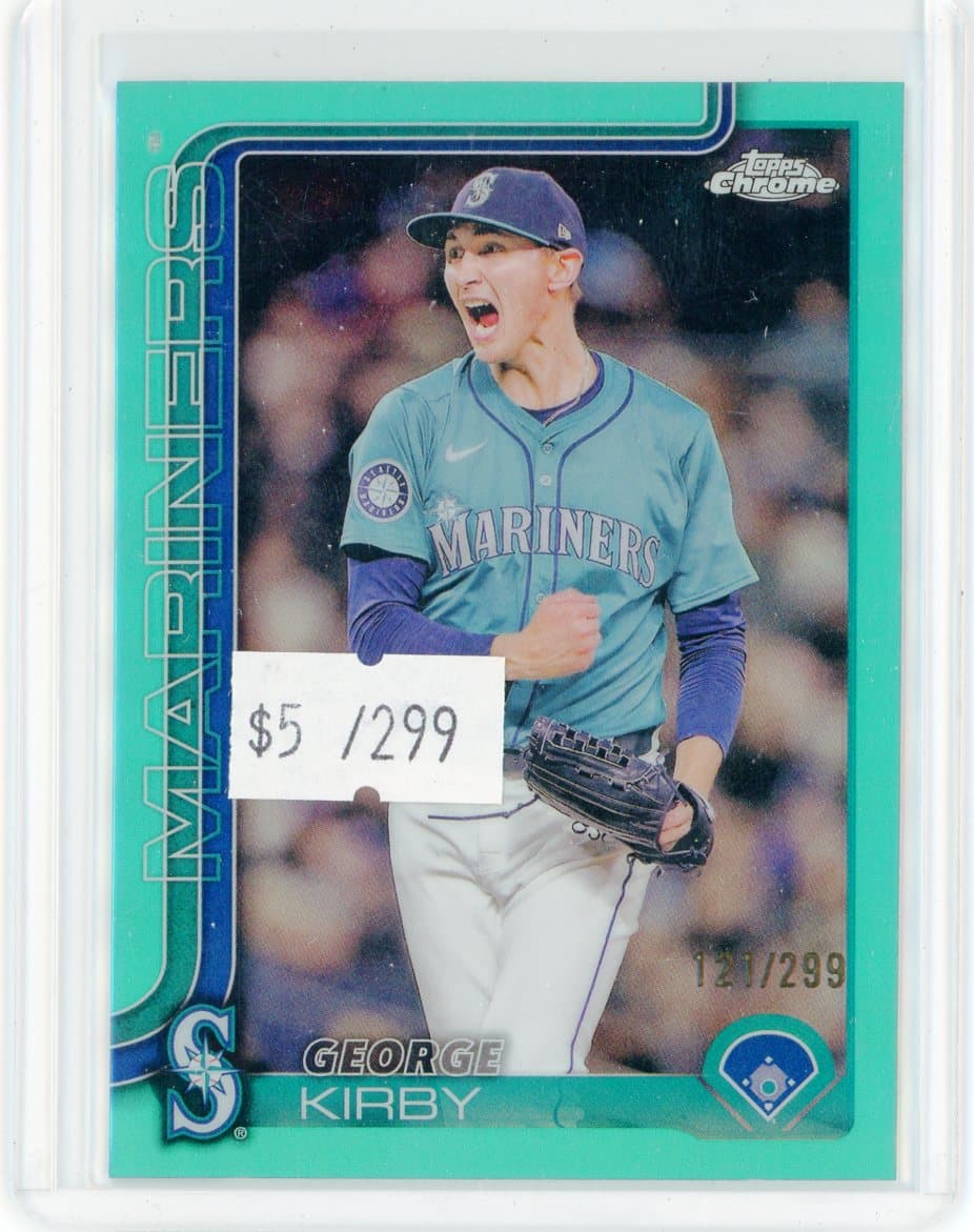 2025 Topps Chrome George Kirby Aqua #/299 — front