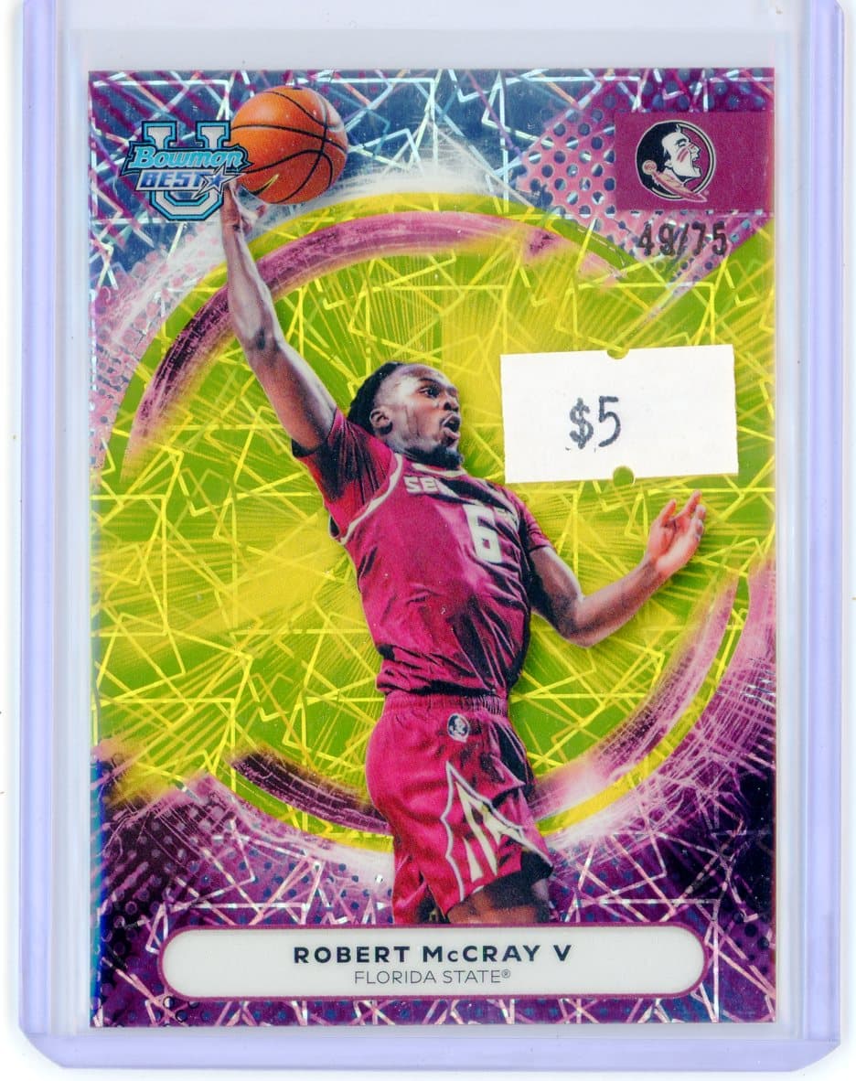 Robert McCray V - Florida State Seminoles - Serial #/75 — front