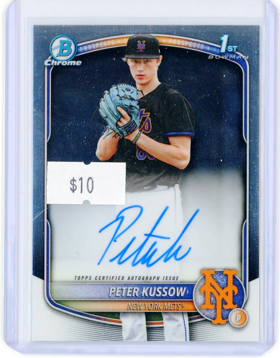 Peter Kussow - New York Mets - Autograph — front