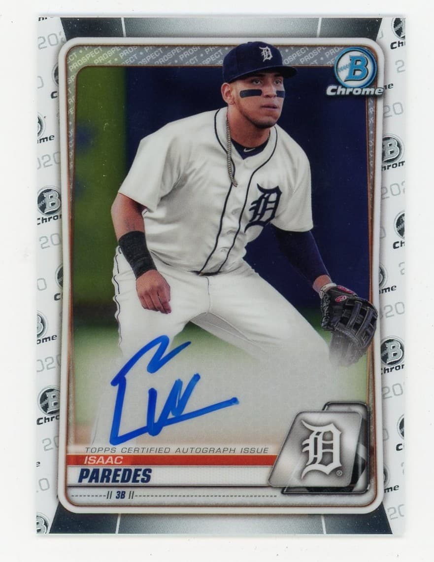 2020 Bowman Chrome Isaac Paredes Prospect Auto #CPA-IP