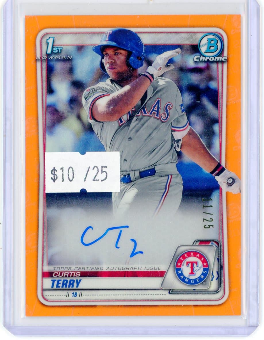Curtis Terry - Texas Rangers - Autograph - Serial #/25 — front