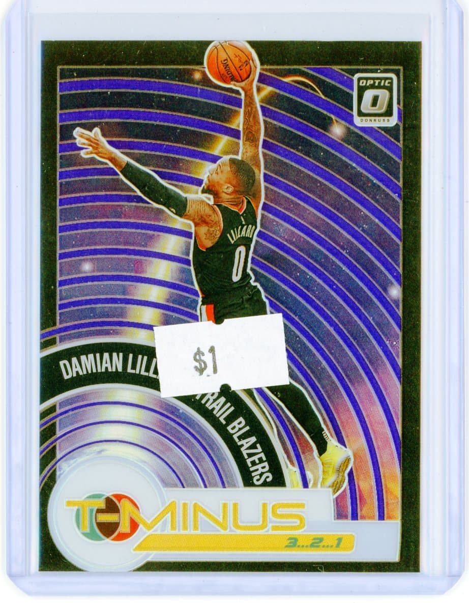 2021-22 Panini Donruss Optic Damian Lillard T-Minus 3...2...1 — front