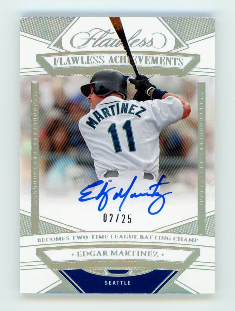 2023 Panini Flawless Edgar Martinez Flawless Achievements Auto #/25 — front