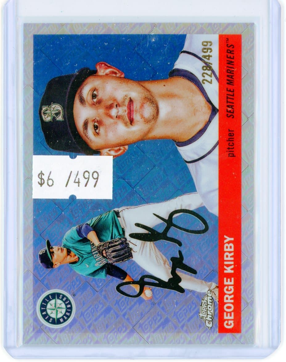 2025 Topps Chrome Platinum George Kirby Refractor #/499 — front