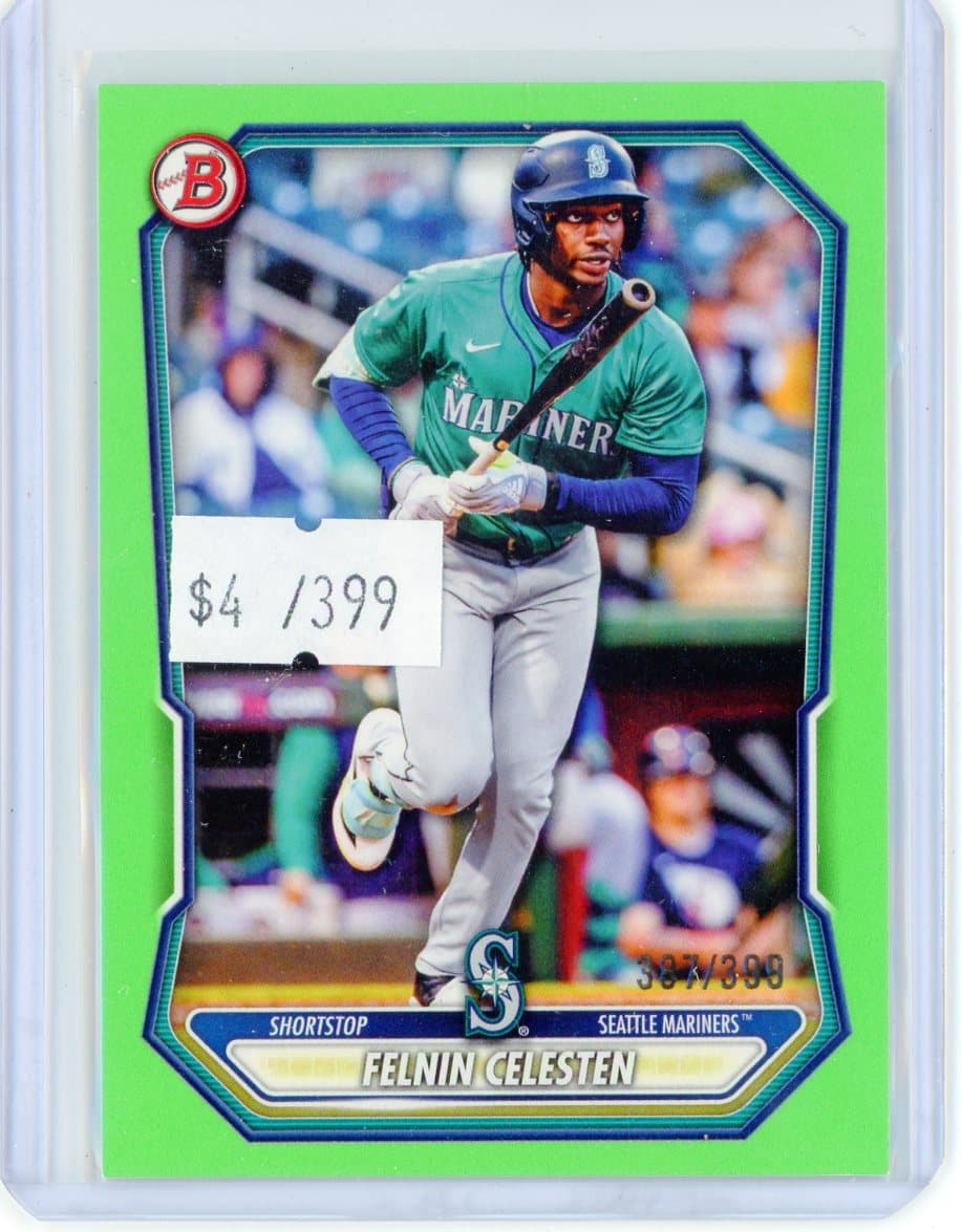2026 Bowman Bowman Felnin Celesten Green #/399 — front