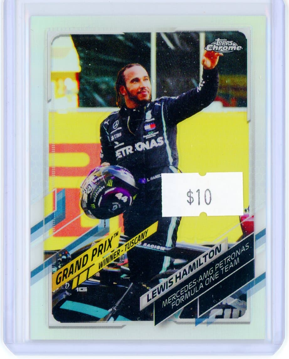 2020 Topps Chrome Lewis Hamilton Grand Prix Winners Refractor — front