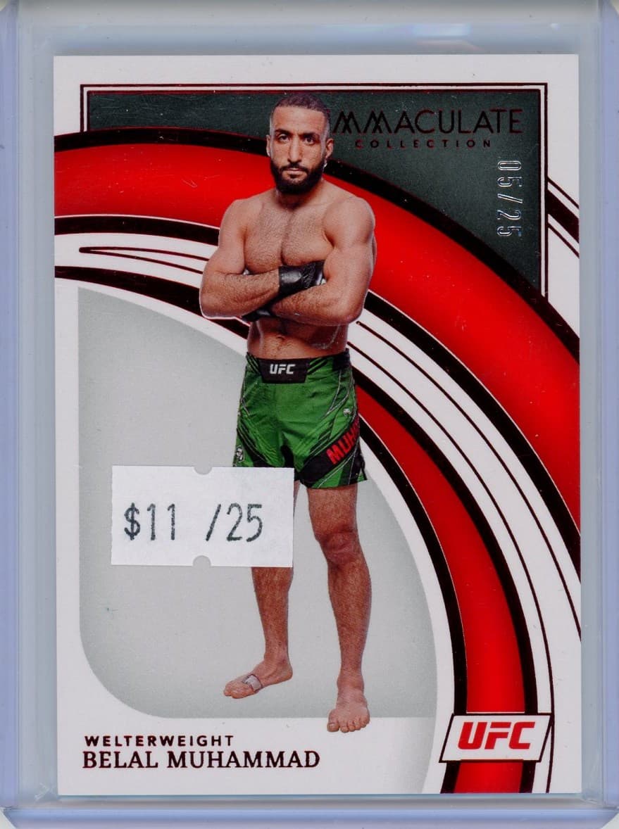 2022 Panini Immaculate Collection Belal Muhammad #/25 — front