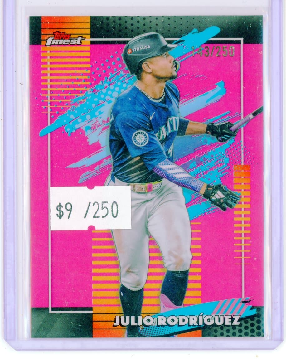 2026 Topps Finest Julio Rodríguez Pink Refractor Pink Refractor #/250 — front
