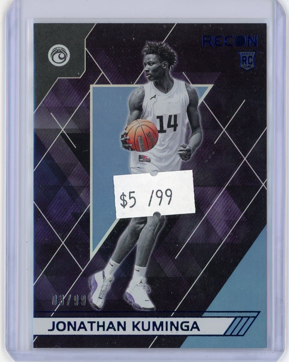 Jonathan Kuminga - Toronto Raptors - RC - Serial #/99 — front