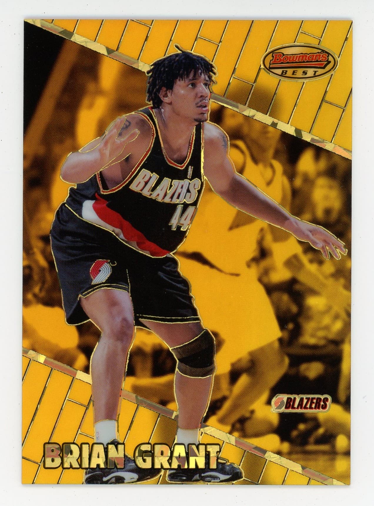 2000 Bowmans Best #90 Brian Grant Atomic Refractor #/100 — front