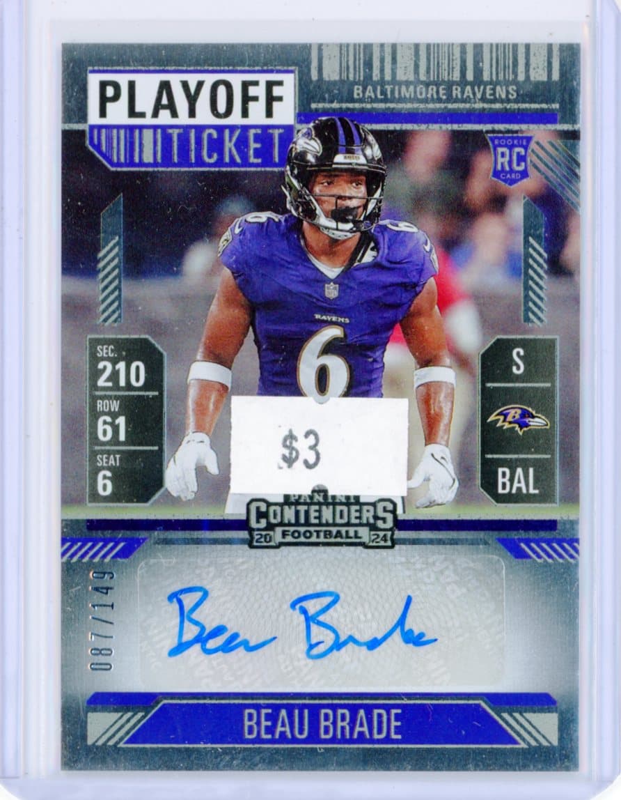 Beau Brade - Baltimore Ravens - Parallel - RC - Autograph #/149 — front