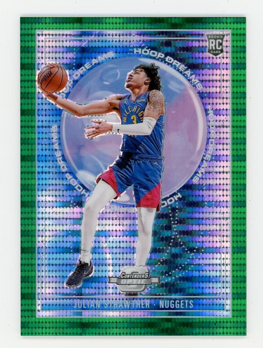 2023-24 Panini Contenders Optic Julian Strawther RC Green Pulsar #/25