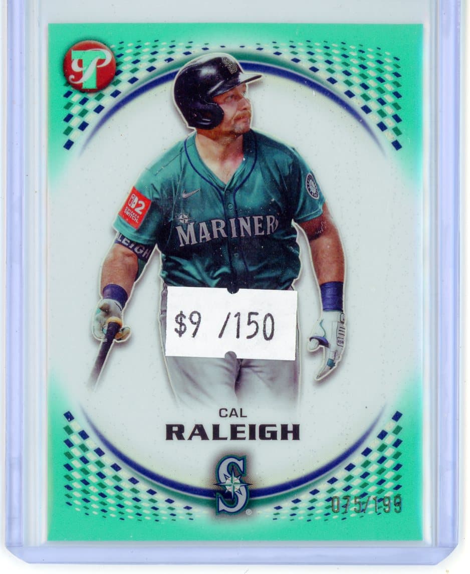 2026 Topps Pristine Cal Raleigh Green #/150 — front