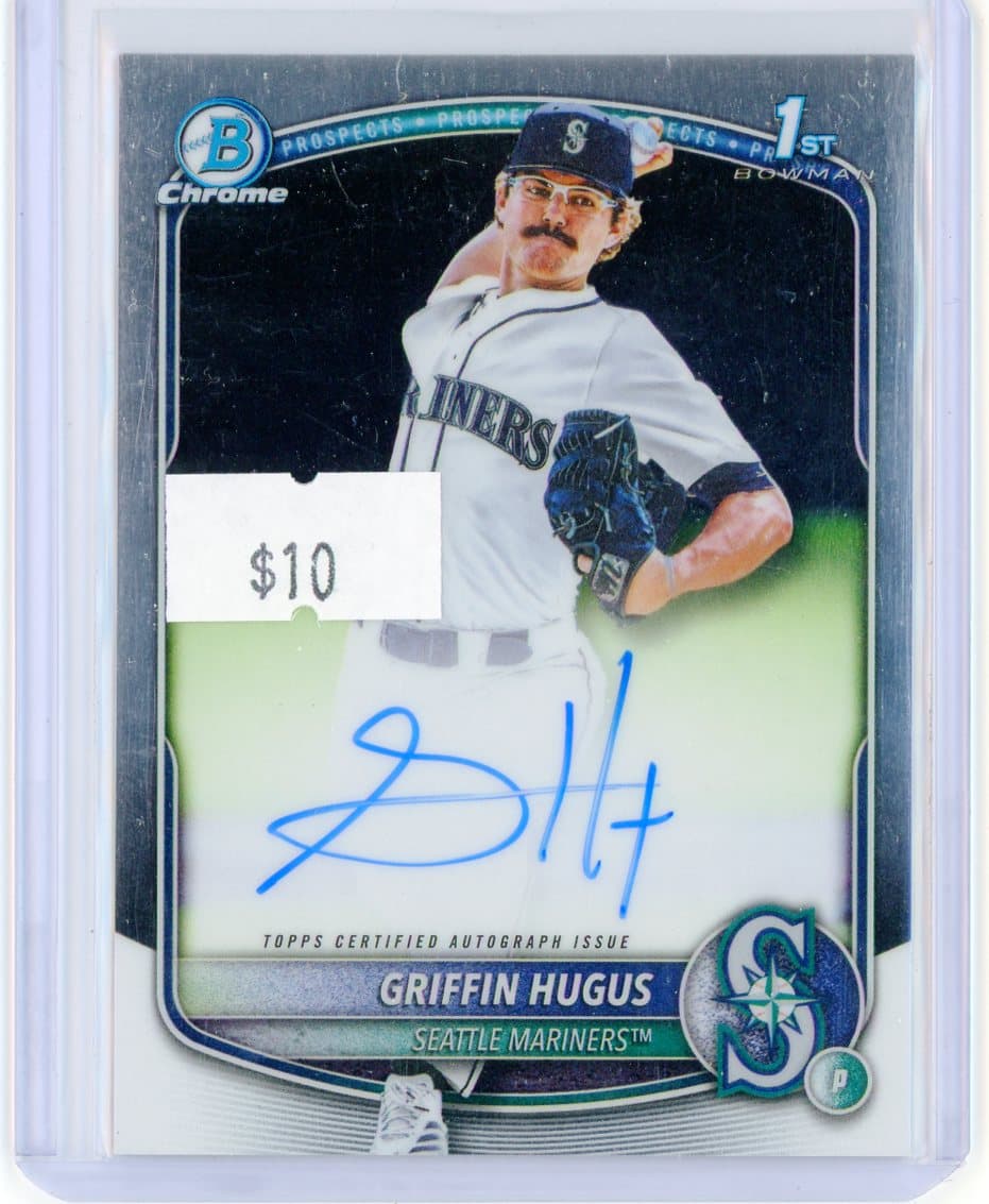 2025 Topps Griffin Hugus 1st Chrome Prospect Auto — front