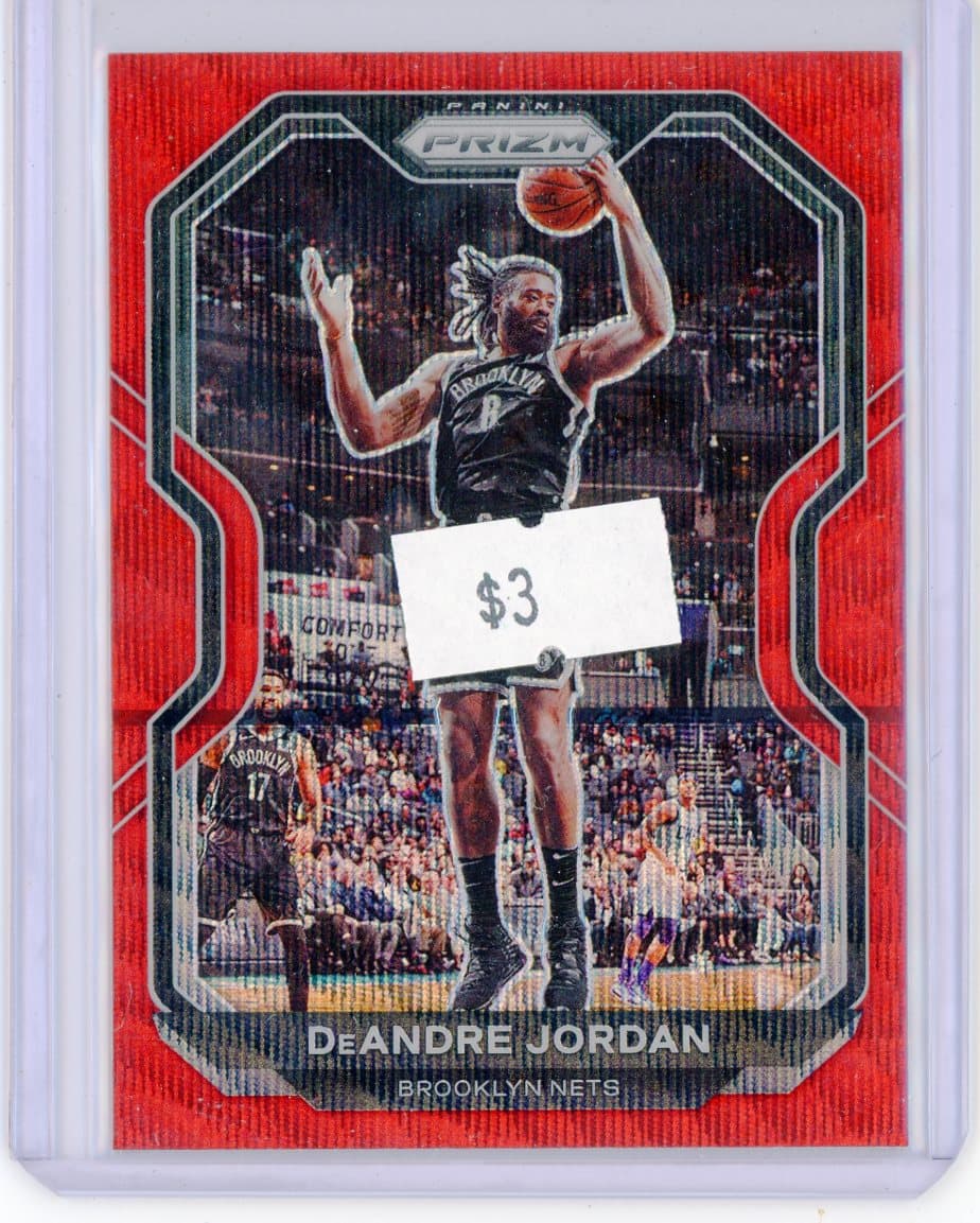 2021-22 Panini Prizm DeAndre Jordan Red Wave — front