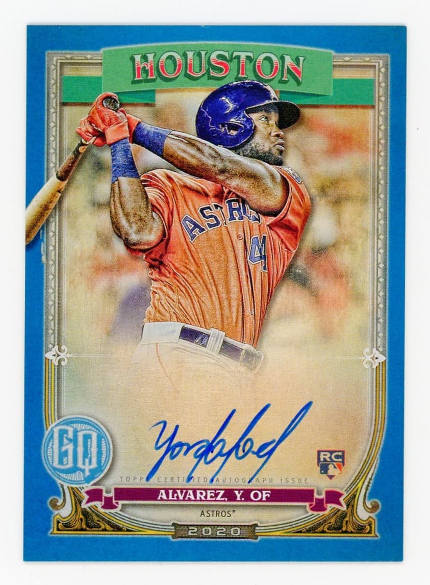 2020 Topps Gypsy Queen Yordan Alvarez Gypsy Queen Autographs Rookie Auto Blue #/150