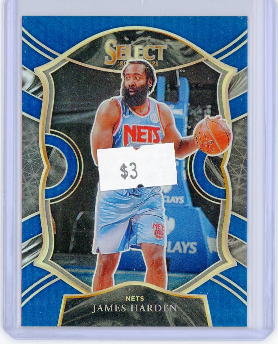2020-21 Panini Select James Harden Concourse Blue Prizm — front
