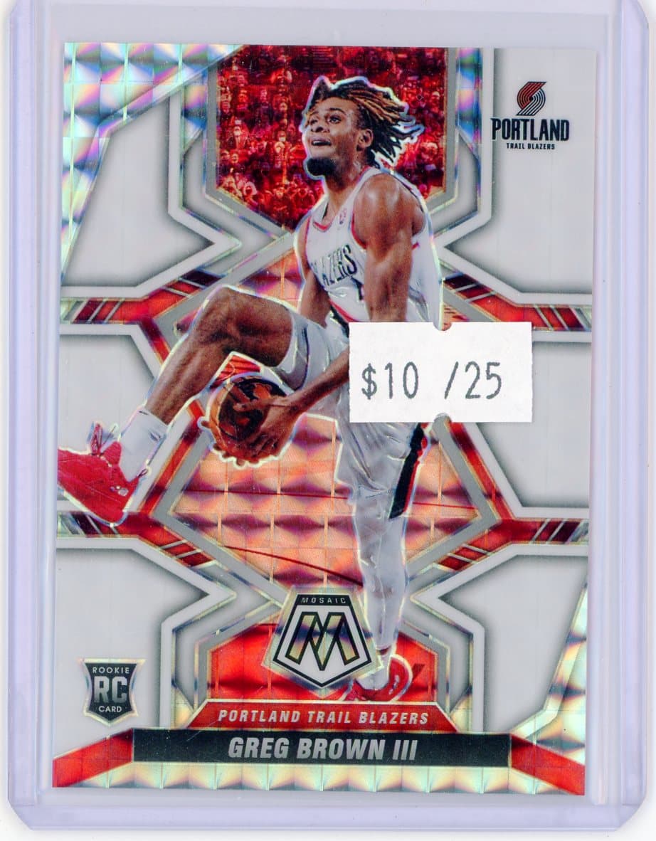 Greg Brown III - Portland Trail Blazers - RC - Serial #/25 — front