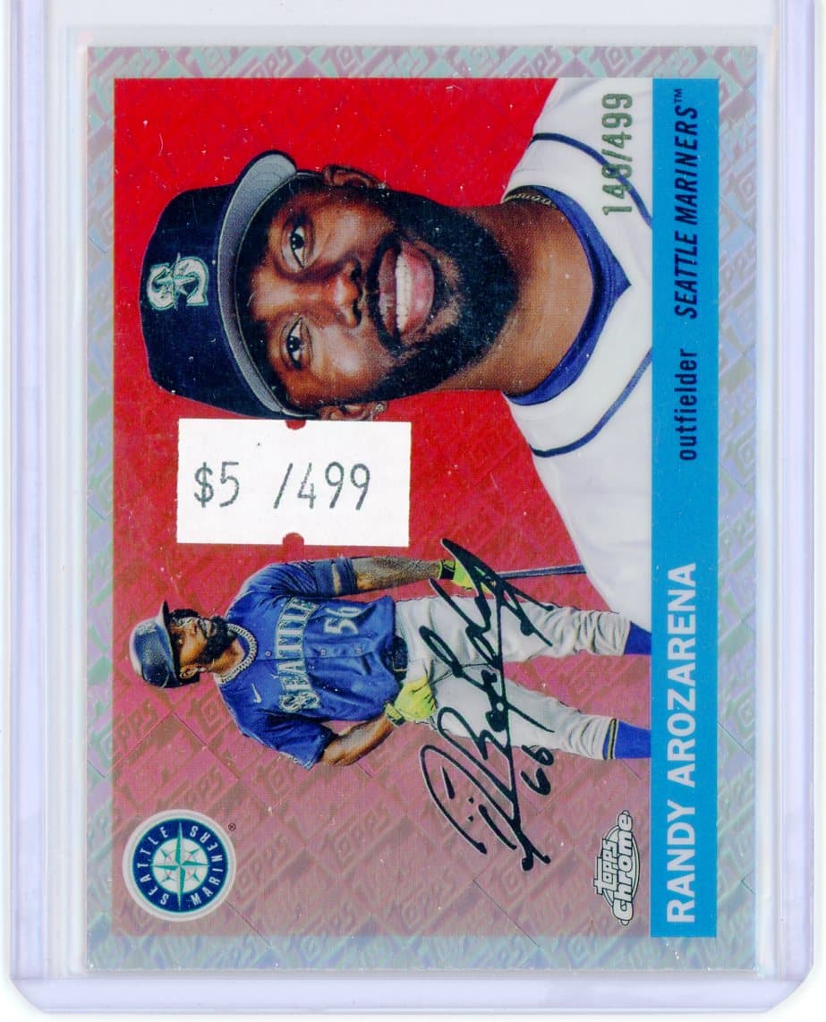 2025 Topps Chrome Platinum Randy Arozarena Refractor #/499 — front