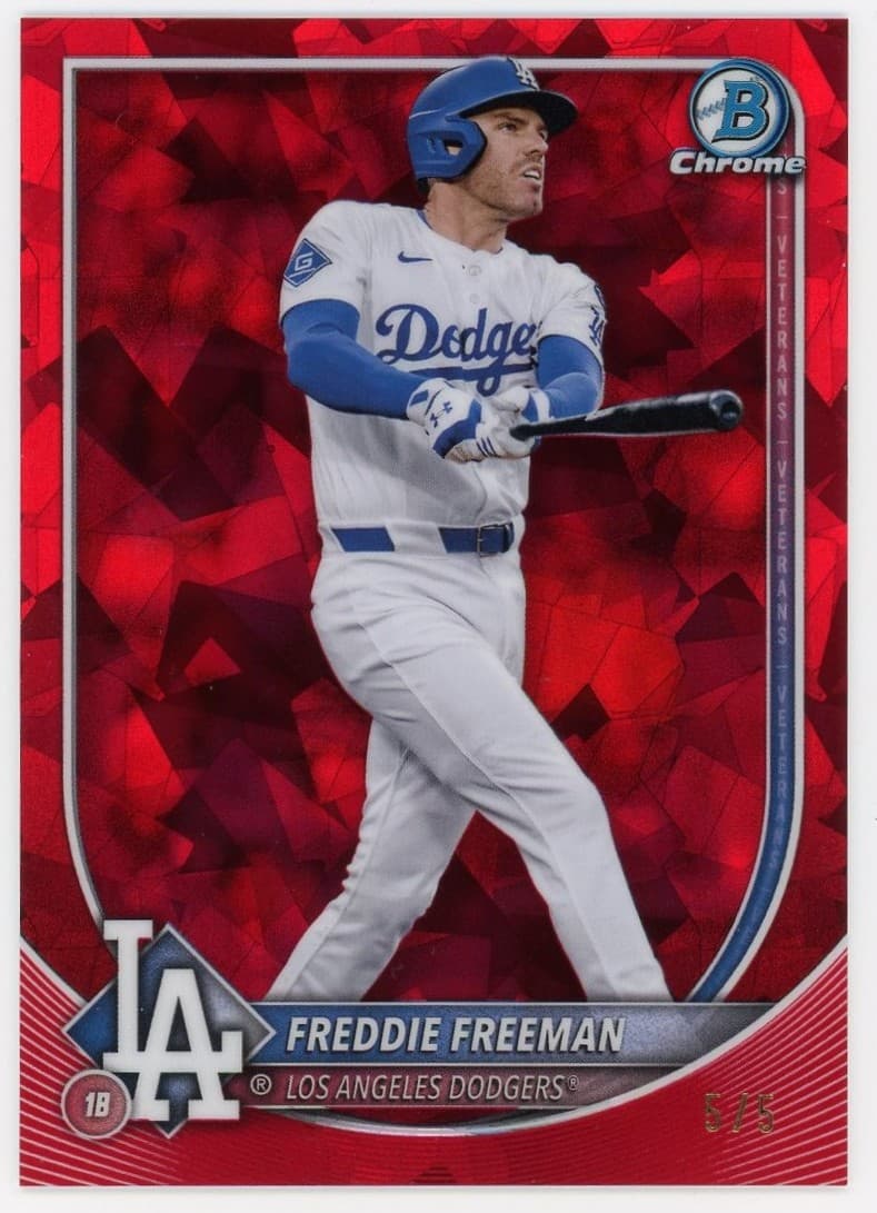 2025 Bowman Chrome Sapphire #33 Freddie Freeman Red Sapphire #/5