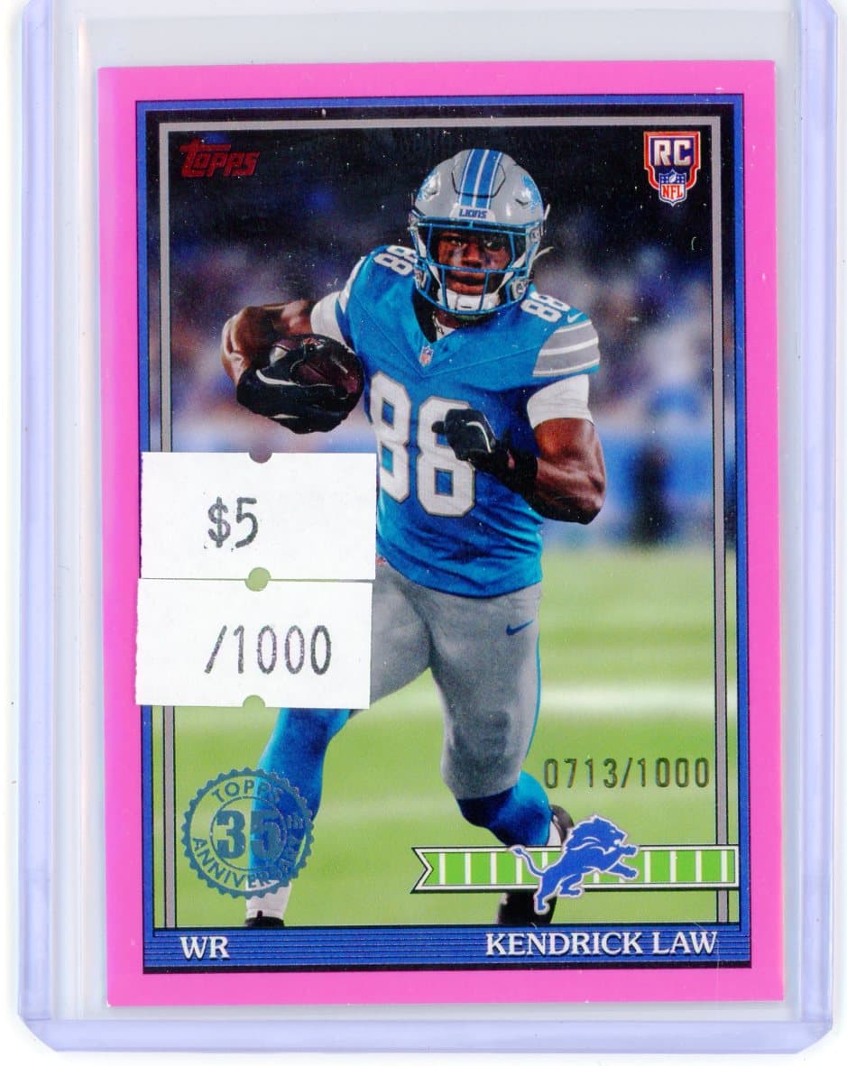 Kendrick Law - Detroit Lions - RC - Serial #/1000 — front